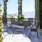 Stapelbare buitenstoel in wit of antraciet aluminium, 4 stuks - Ode Viadurini