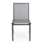 Stapelbare buitenstoel in aluminium en textiel, Homemotion 4 stuks - Serge Viadurini