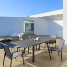 Stapelbare buitenstoel in aluminium en textiel, Homemotion 4 stuks - Serge Viadurini