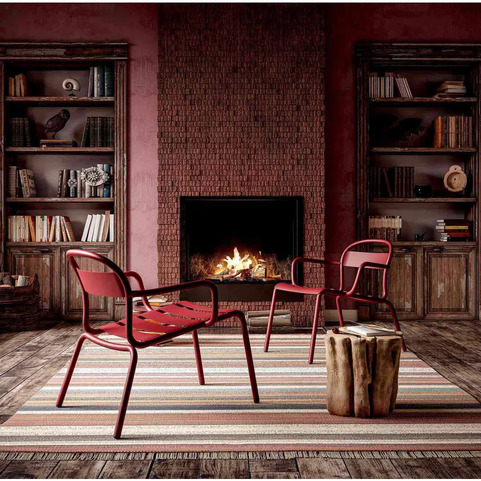 Stapelbare aluminium buitenstoel gemaakt in Italië, 2 stuks - Shyla Viadurini