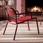 Stapelbare aluminium buitenstoel gemaakt in Italië, 2 stuks - Shyla Viadurini