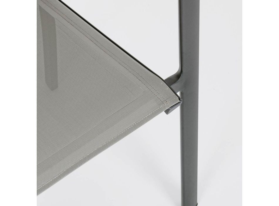 Stapelbare buitenstoel in geverfd aluminium, Homemotion, 4 stuks - Vicki Viadurini