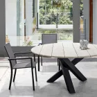 Stapelbare buitenstoel in geverfd aluminium, Homemotion, 4 stuks - Vicki Viadurini