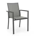 Stapelbare buitenstoel in geverfd aluminium, Homemotion, 4 stuks - Vicki