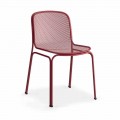 Stapelbare metalen stoel voor buiten gemaakt in Italië, 4 stuks - Prunella
