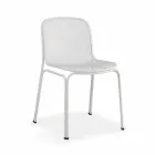 Stapelbare metalen stoel voor buiten gemaakt in Italië, 4 stuks - Prunella Viadurini