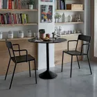 Stapelbare metalen stoel voor buiten gemaakt in Italië, 4 stuks - Xylia Viadurini