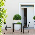 Stapelbare tuinstoel in geverfd metaal gemaakt in Italië, 4 stuks - tule Viadurini