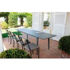 Stapelbare tuinstoel in geverfd metaal gemaakt in Italië, 4 stuks - tule Viadurini