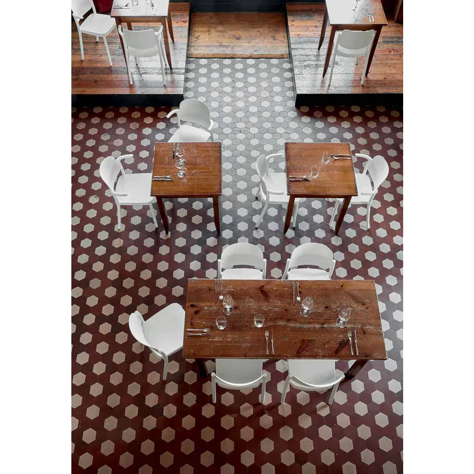 Stapelbare tuinstoel in polypropyleen gemaakt in Italië, 4 stuks - Bertina Viadurini