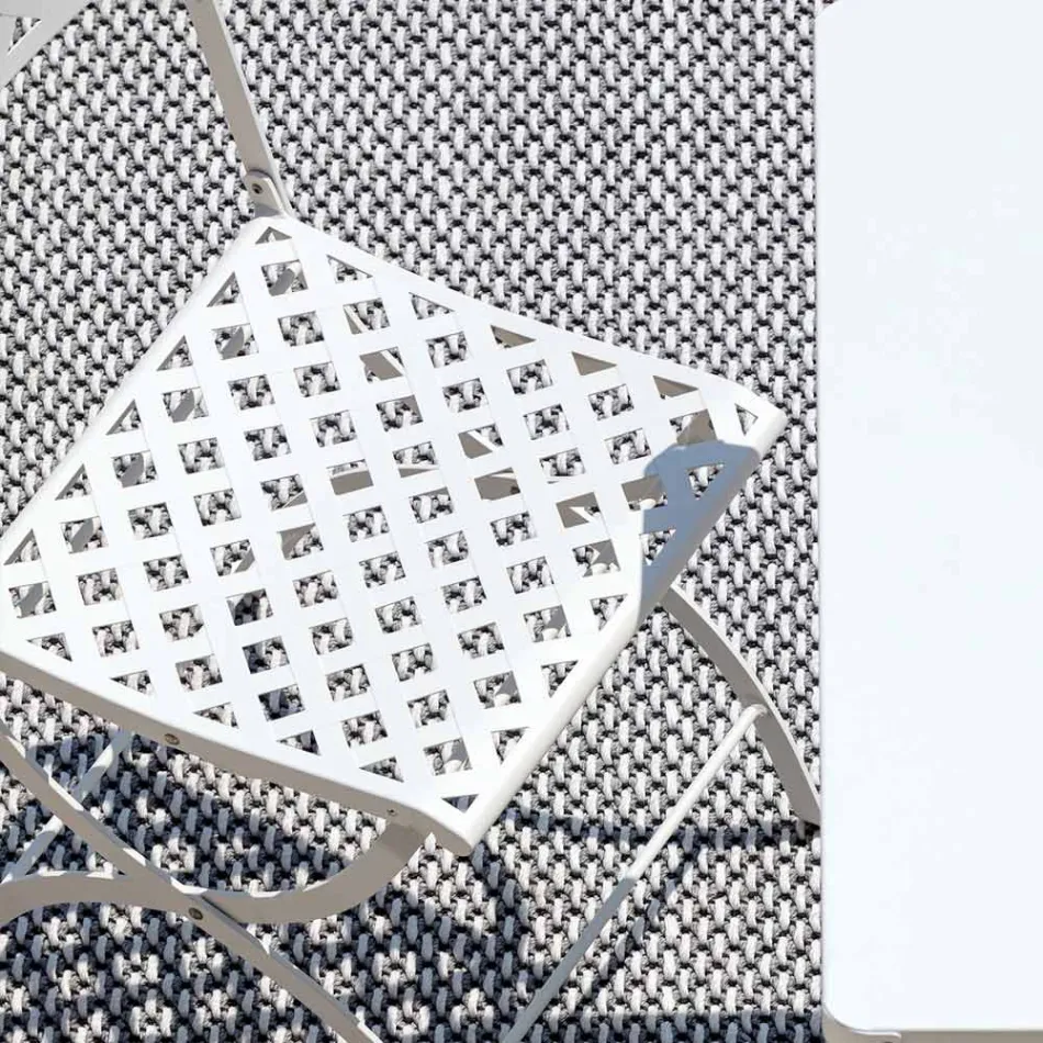 Opklapbare buitenstoel van gegalvaniseerd staal Made in Italy 2 stuks - Selvaggia Viadurini