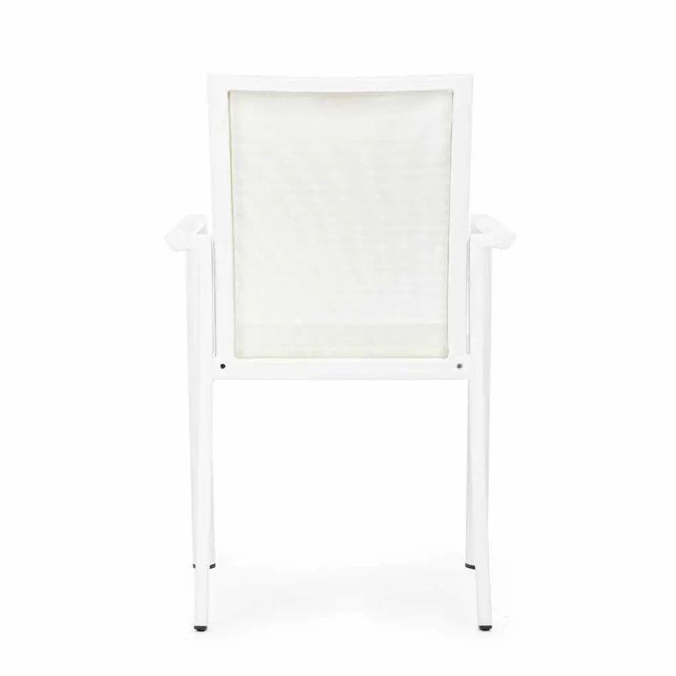 Buitenstoel in aluminium met armleuningen van Homemotion - Casper Design Viadurini