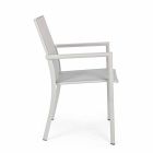 Buitenstoel in aluminium met armleuningen van Homemotion - Casper Design Viadurini
