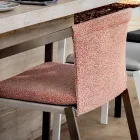 Aluminium buitenstoel met of zonder kussen, hoge kwaliteit, 4 stuks - Filomena Viadurini