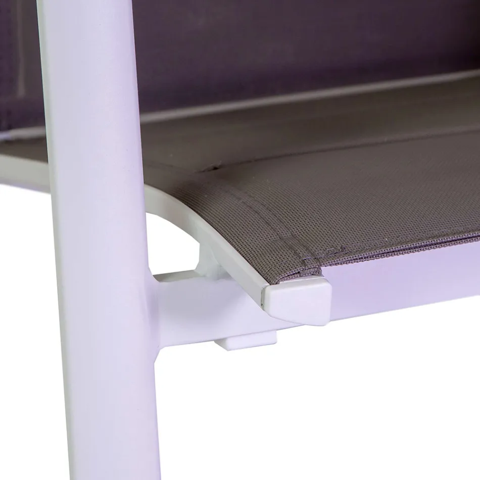 Buitenstoel in aluminium met dubbellaags textilene - Excursion Viadurini