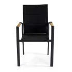 Buitenstoel in aluminium met dubbellaags textilene - Excursion Viadurini