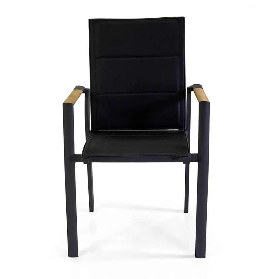 Buitenstoel in aluminium met dubbellaags textilene - Excursion Viadurini