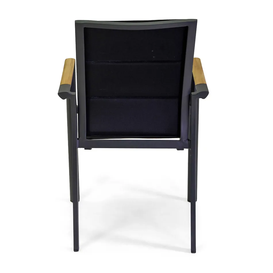 Buitenstoel in aluminium met dubbellaags textilene - Excursion Viadurini