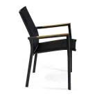 Buitenstoel in aluminium met dubbellaags textilene - Excursion Viadurini