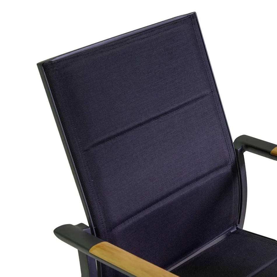 Buitenstoel in aluminium met dubbellaags textilene - Excursion Viadurini