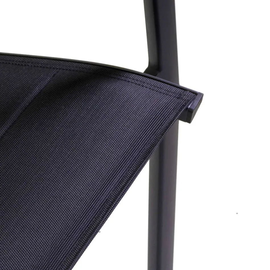 Buitenstoel in aluminium met dubbellaags textilene - Excursion Viadurini