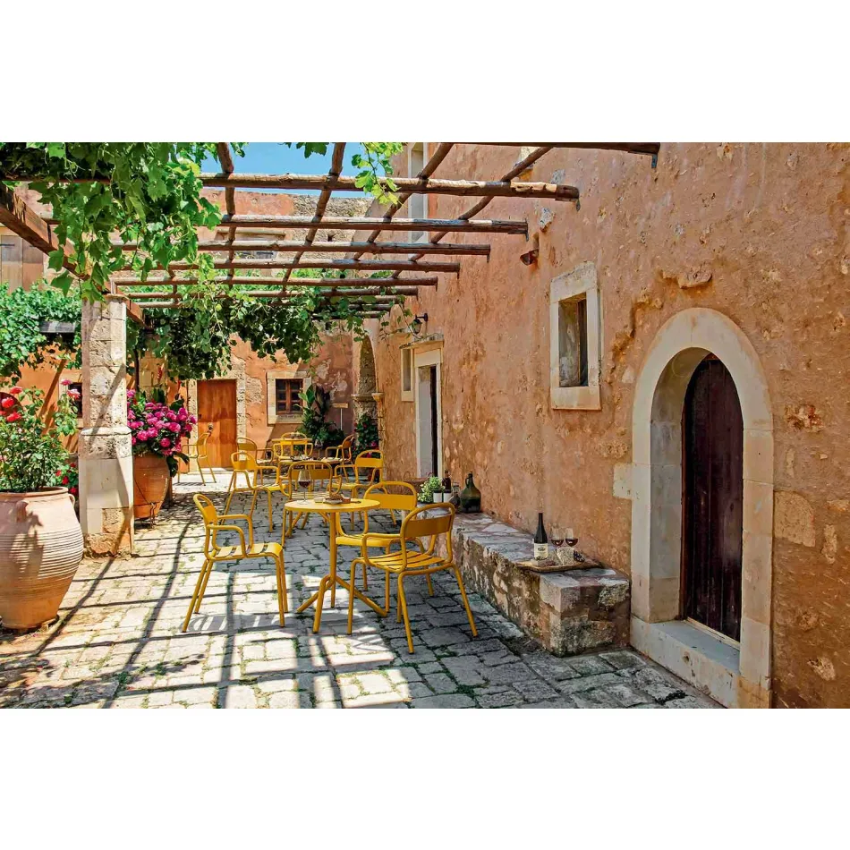 Stapelbare aluminium stoel voor buiten gemaakt in Italië, 4 stuks - Ulyssa Viadurini