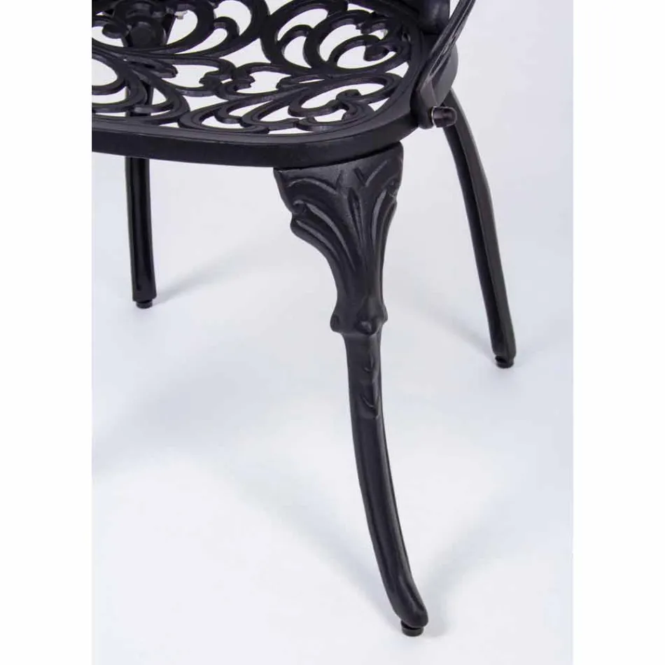 Buitenstoel in mat gelakt aluminium, 2 stuks - Casiro Viadurini