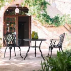 Buitenstoel in mat gelakt aluminium, 2 stuks - Casiro Viadurini