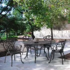 Buitenstoel in mat gelakt aluminium, 2 stuks - Casiro Viadurini