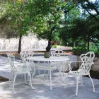 Buitenstoel in mat gelakt aluminium, 2 stuks - Casiro Viadurini