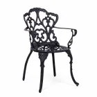 Buitenstoel in mat gelakt aluminium, 2 stuks - Casiro Viadurini