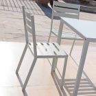 Buitenstoel in parelwit geverfd ijzer Made in Italy 4 stuks - Bernie Viadurini