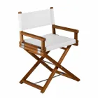 Buitenstoel in natuurlijk hout of zwart en hersluitbare designstof - Suzana Viadurini