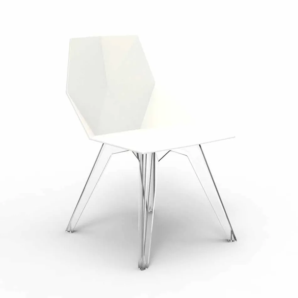 Faz Vondom ontwerp polycarbonaat en polypropyleen buitenstoel Viadurini