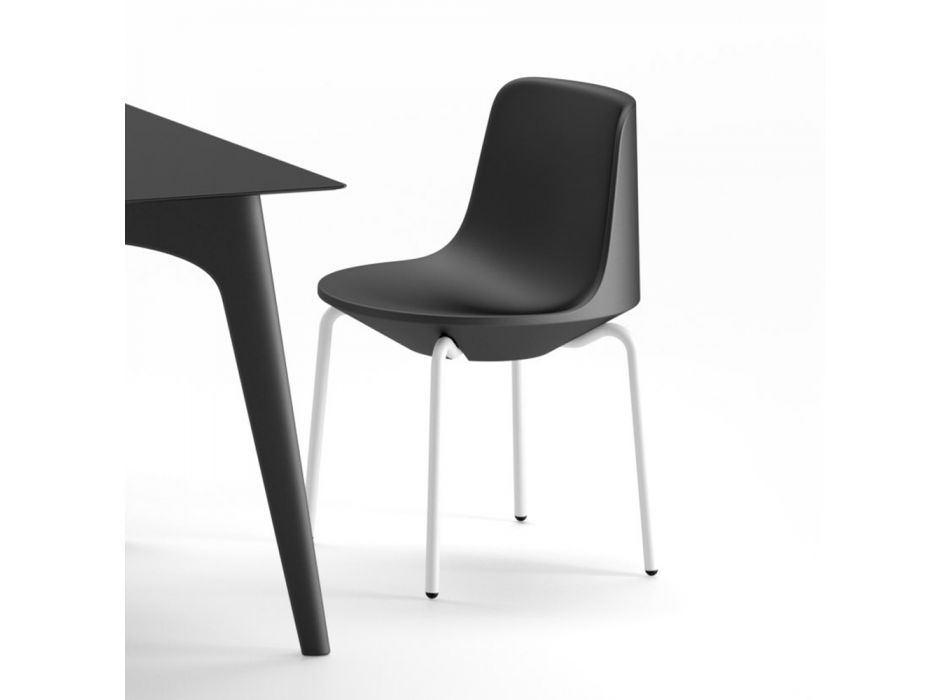 Buitenstoel in polyethyleen en aluminium Made in Italy 2 stuks - Rizia Viadurini