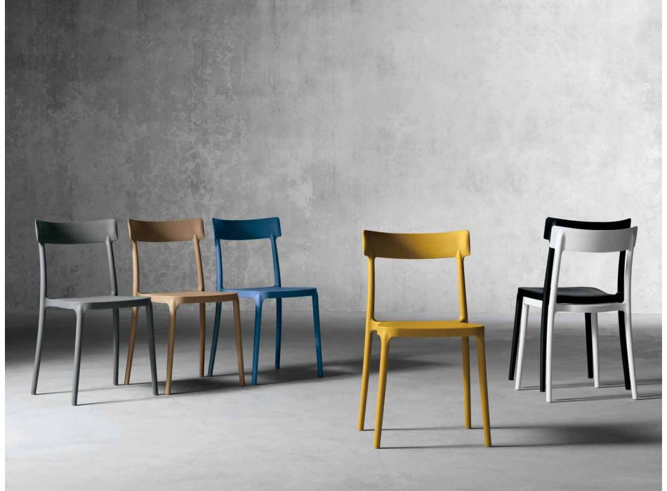 Outdoor / indoor design stoel gemaakt van polypropyleen gemaakt in Italië Peia Viadurini