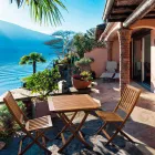 Opklapbare buitenstoel in acaciahout, 2 stuks - Grima Viadurini