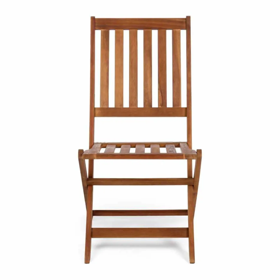 Opklapbare buitenstoel in acaciahout, 2 stuks - Grima Viadurini