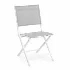 Opklapbare buitenstoel in textileen en aluminium, 4 stuks - Holly Viadurini