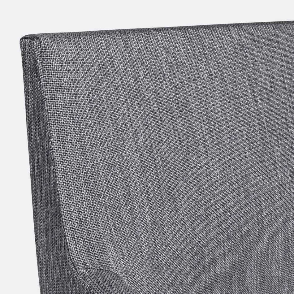 Buitenstoel bekleed met stof met aluminium poten, 4 stuks - Nia Viadurini