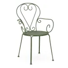 Tuinstoel met armleuningen Shabby Chic Design in staal - Betovering Viadurini
