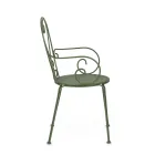 Tuinstoel met armleuningen Shabby Chic Design in staal - Betovering Viadurini