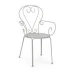 Tuinstoel met armleuningen Shabby Chic Design in staal - Betovering Viadurini