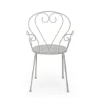 Tuinstoel met armleuningen Shabby Chic Design in staal - Betovering Viadurini