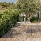 Tuinstoel met armleuningen Shabby Chic Design in staal - Betovering Viadurini