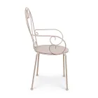 Tuinstoel met armleuningen Shabby Chic Design in staal - Betovering Viadurini