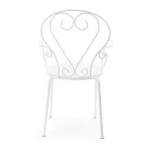 Tuinstoel met armleuningen Shabby Chic Design in staal - Betovering Viadurini