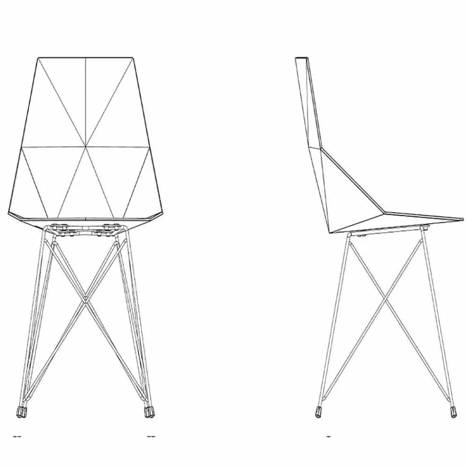 Design tuinstoel Vondom Faz in polypropyleen en roestvrij staal Viadurini