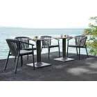 Stapelbare tuinstoel in aluminium en technische stof - Smart By Varaschin Viadurini