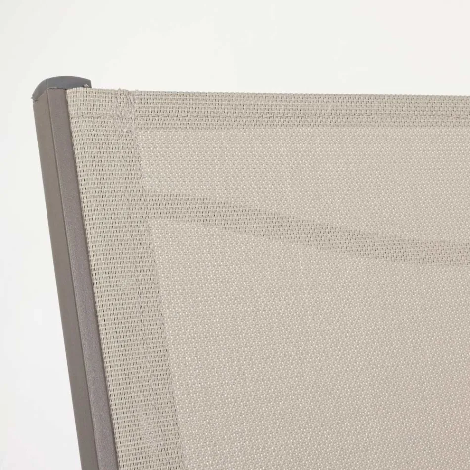 Stapelbare tuinstoel in modern design van aluminium en textiel - Franz Viadurini